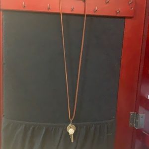 Key locket long necklace